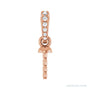 Sapphire Row Accented Pearl Pendant setting in 14K Rose Gold, shown without a pearl (pearl sold separately)