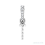 Sapphire Row Accented Pearl Pendant setting in 14K White Gold, shown without a pearl (pearl sold separately)