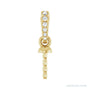 Sapphire Row Accented Pearl Pendant setting in 14K Yellow Gold, shown without a pearl (pearl sold separately)