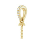 Sapphire Row Accented Pearl Pendant (6 mm) setting in 14K Yellow Gold, shown without a pearl (pearl sold separately) — three-quarter view