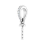Sapphire Row Accented Pearl Pendant (6 mm) setting in Platinum, shown without a pearl (pearl sold separately) — three-quarter view