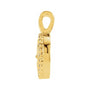 Sapphire Row Beaded Pearl Pendant (8 mm) setting in 14K Yellow Gold, shown without a pearl (pearl sold separately) — three-quarter view