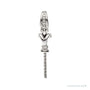 Sapphire Row Beaded Pearl Pendant setting in 14K White Gold, shown without a pearl (pearl sold separately)