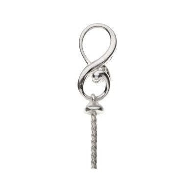Sapphire Row Beaded Pearl Pendant (12 mm) setting in 14K White Gold, shown without a pearl (pearl sold separately) — three-quarter view