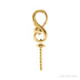 Sapphire Row Beaded Pearl Pendant setting in 14K Yellow Gold, shown without a pearl (pearl sold separately)