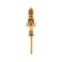 Sapphire Row Beaded Pearl Pendant (12 mm) setting in 14K Yellow Gold, shown without a pearl (pearl sold separately) — three-quarter view