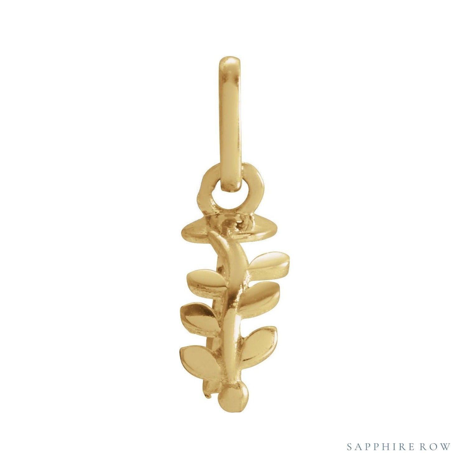 Sapphire Row Floral Pearl Pendant setting in 14K Yellow Gold, shown without a pearl (pearl sold separately)