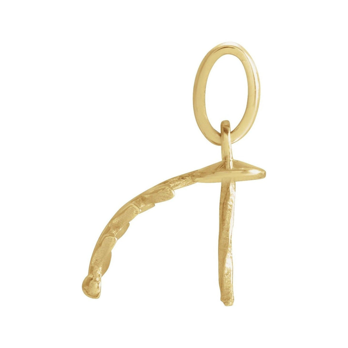Sapphire Row Floral Pearl Pendant (9 mm) setting in 14K Yellow Gold, shown without a pearl (pearl sold separately) — three-quarter view