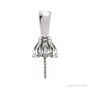 Sapphire Row Floral Pearl Pendant setting in 14K White Gold, shown without a pearl (pearl sold separately)