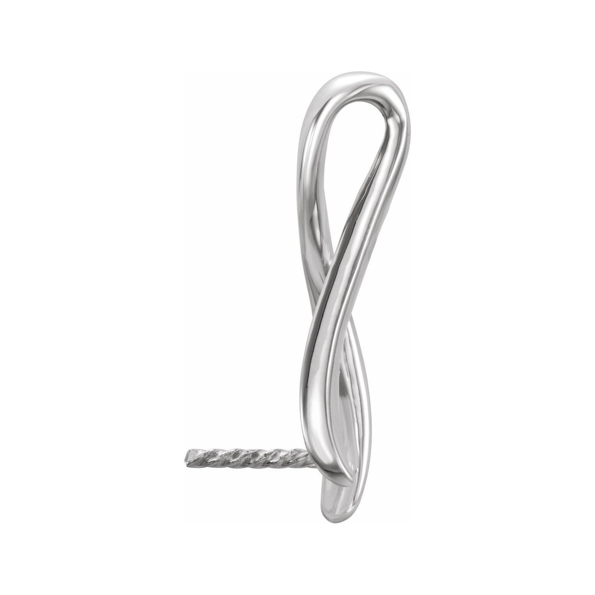 Sapphire Row Freeform Pearl Pendant (12 mm) setting in 14K White Gold, shown without a pearl (pearl sold separately) — three-quarter view