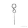 Sapphire Row Infinity-Inspired Pearl Pendant setting in 14K White Gold, shown without a pearl (pearl sold separately)