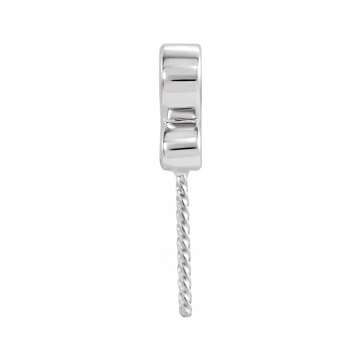 Sapphire Row Infinity-Inspired Pearl Pendant (8 mm) setting in 14K White Gold, shown without a pearl (pearl sold separately) — three-quarter view