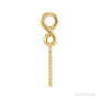 Sapphire Row Infinity-Inspired Pearl Pendant setting in 14K Yellow Gold, shown without a pearl (pearl sold separately)