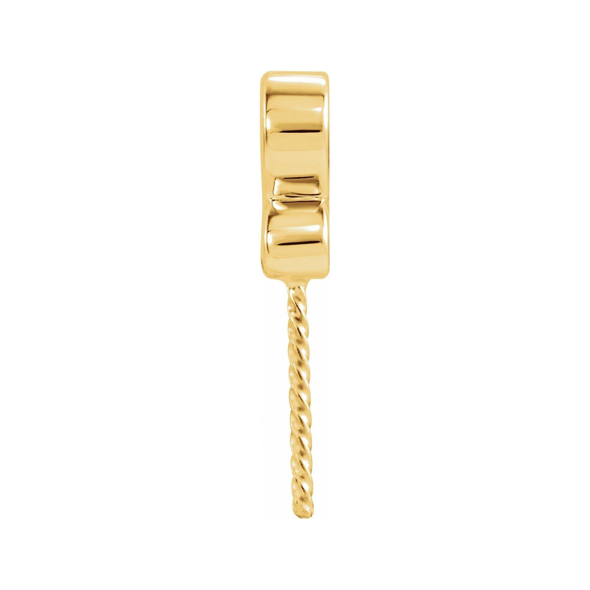 Sapphire Row Infinity-Inspired Pearl Pendant (8 mm) setting in 14K Yellow Gold, shown without a pearl (pearl sold separately) — three-quarter view