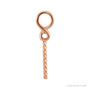 Sapphire Row Infinity-Inspired Pearl Pendant setting in 14K Rose Gold, shown without a pearl (pearl sold separately)