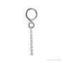 Sapphire Row Infinity-Inspired Pearl Pendant setting in 14K White Gold, shown without a pearl (pearl sold separately)