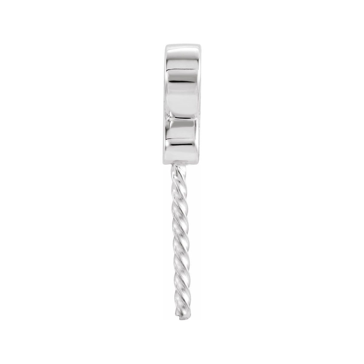 Sapphire Row Infinity-Inspired Pearl Pendant (10 mm) setting in 14K White Gold, shown without a pearl (pearl sold separately) — three-quarter view