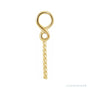 Sapphire Row Infinity-Inspired Pearl Pendant setting in 14K Yellow Gold, shown without a pearl (pearl sold separately)