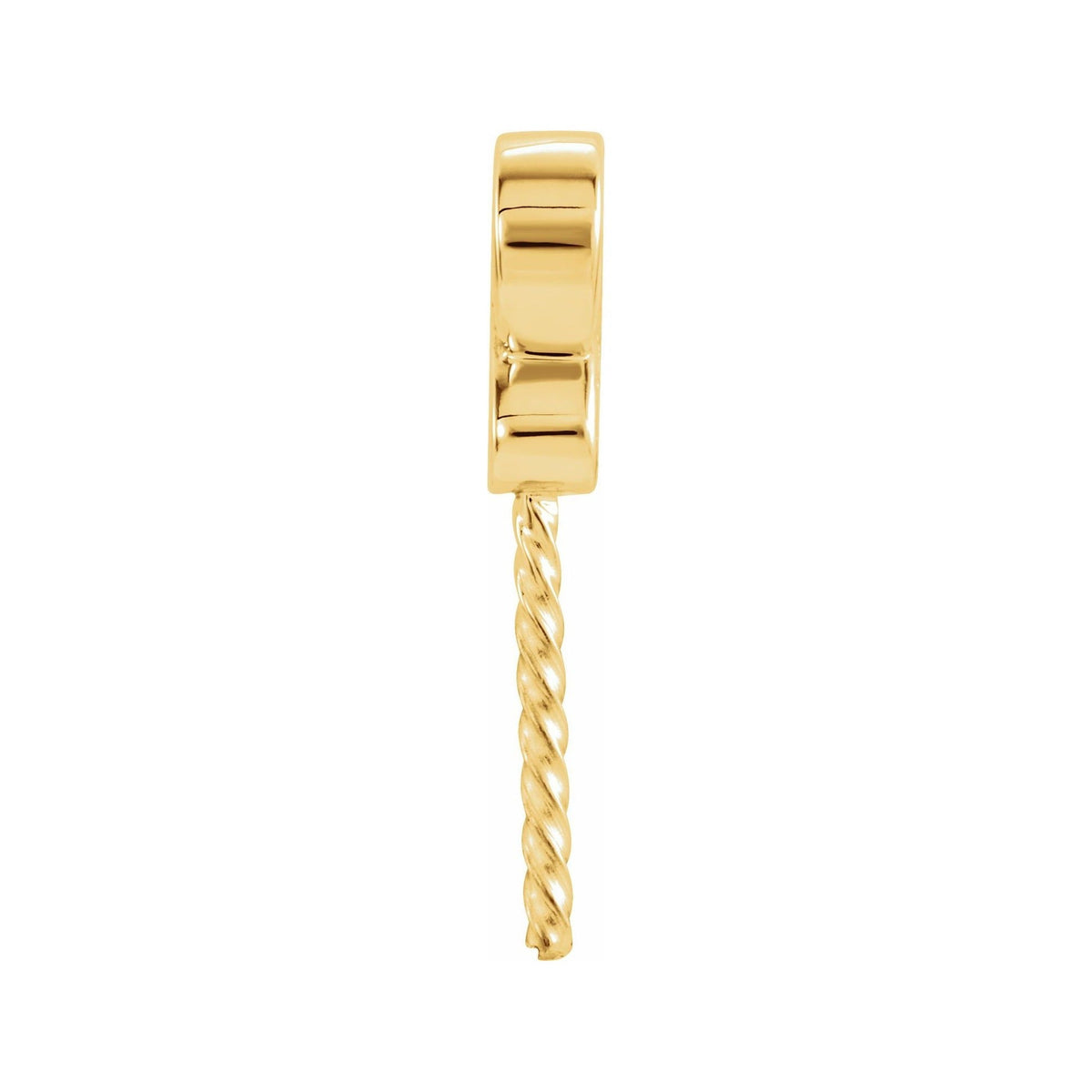Sapphire Row Infinity-Inspired Pearl Pendant (10 mm) setting in 14K Yellow Gold, shown without a pearl (pearl sold separately) — three-quarter view
