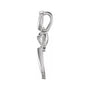 Sapphire Row Pearl Cross Pendant (9 mm) setting in 14K White Gold, shown without a pearl (pearl sold separately) — three-quarter view
