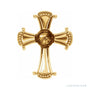 Sapphire Row Pearl Cross Pendant setting in 14K Yellow Gold, shown without a pearl (pearl sold separately)