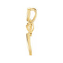 Sapphire Row Pearl Cross Pendant (9 mm) setting in 14K Yellow Gold, shown without a pearl (pearl sold separately) — three-quarter view