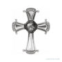 Sapphire Row Pearl Cross Pendant setting in Platinum, shown without a pearl (pearl sold separately)