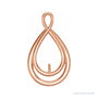 Sapphire Row Pearl Freeform Pendant setting in 14K Rose Gold, shown without a pearl (pearl sold separately)