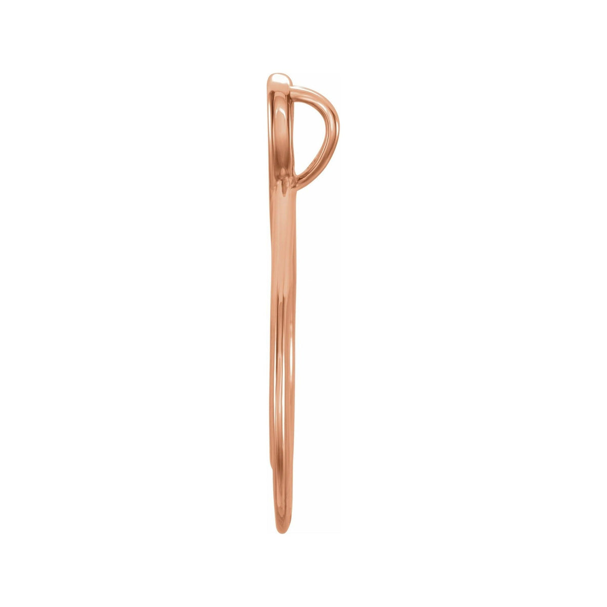 Sapphire Row Pearl Freeform Pendant (8 mm) setting in 14K Rose Gold, shown without a pearl (pearl sold separately) — three-quarter view