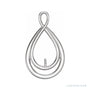 Sapphire Row Pearl Freeform Pendant setting in 14K White Gold, shown without a pearl (pearl sold separately)
