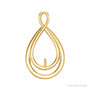 Sapphire Row Pearl Freeform Pendant setting in 14K Yellow Gold, shown without a pearl (pearl sold separately)
