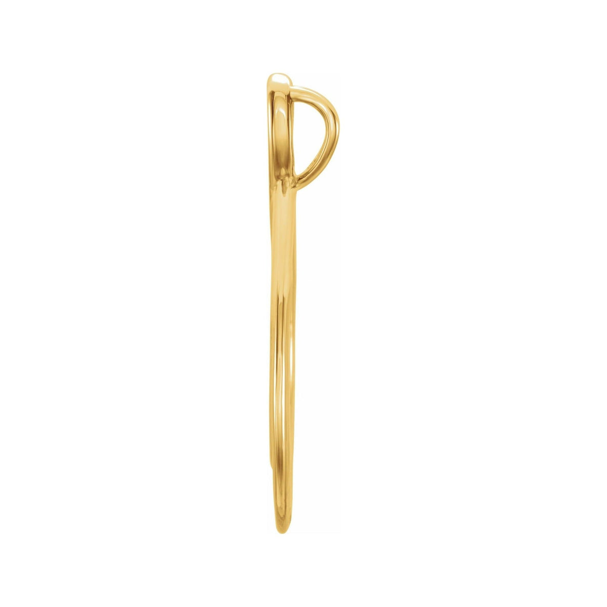 Sapphire Row Pearl Freeform Pendant (8 mm) setting in 14K Yellow Gold, shown without a pearl (pearl sold separately) — three-quarter view