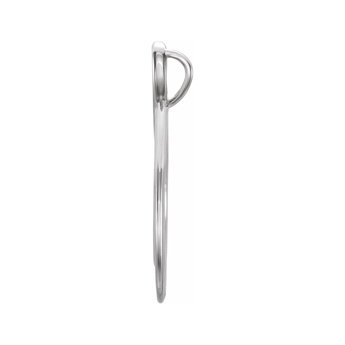 Sapphire Row Pearl Freeform Pendant (8 mm) setting in Platinum, shown without a pearl (pearl sold separately) — three-quarter view