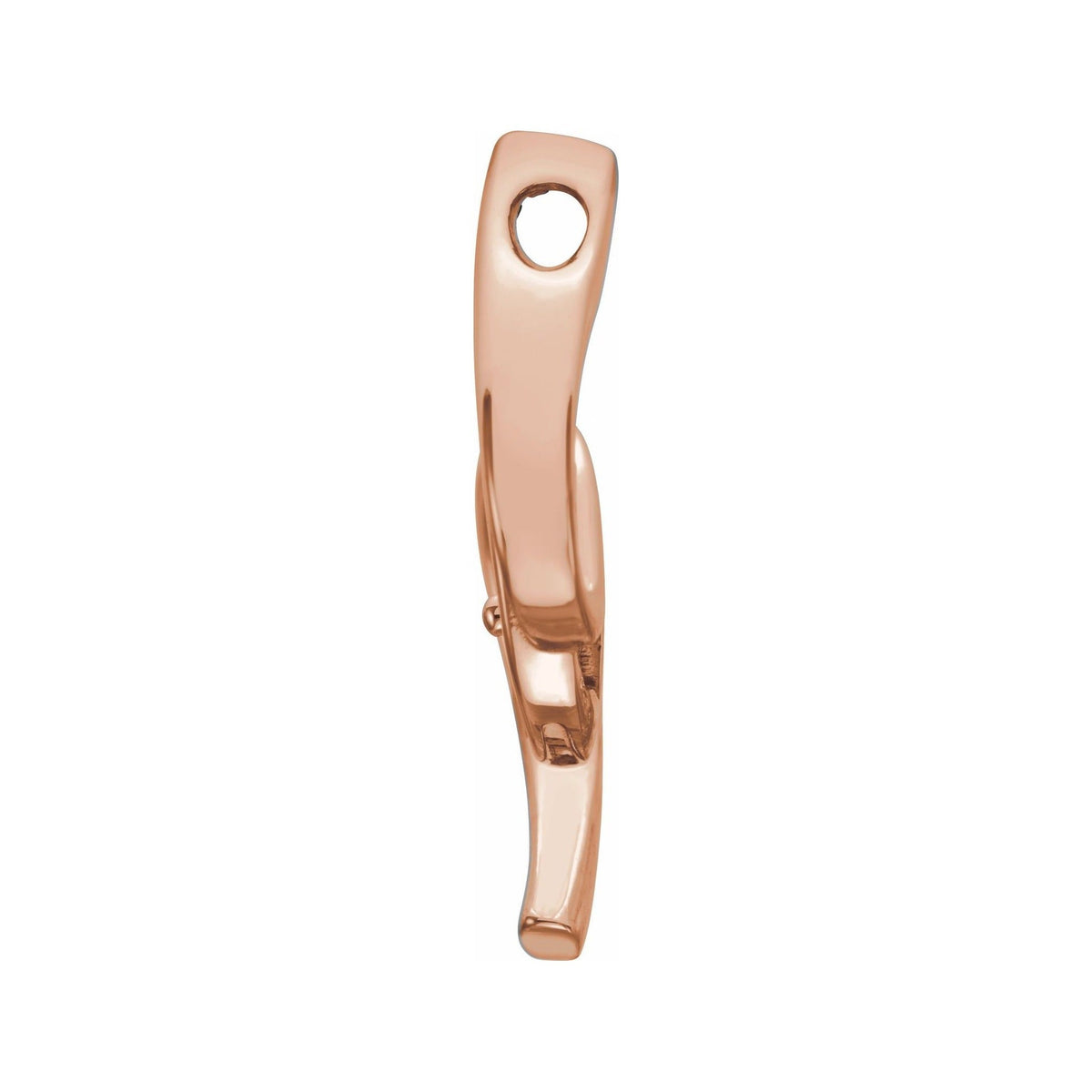 Sapphire Row Pearl Freeform Pendant (7 mm) setting in 14K Rose Gold, shown without a pearl (pearl sold separately) — three-quarter view