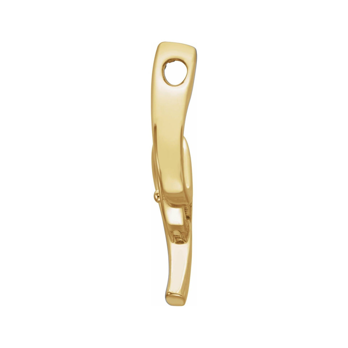 Sapphire Row Pearl Freeform Pendant (7 mm) setting in 14K Yellow Gold, shown without a pearl (pearl sold separately) — three-quarter view