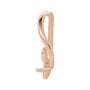 Sapphire Row Pearl Freeform Pendant (5.5 mm) setting in 14K Rose Gold, shown without a pearl (pearl sold separately) — three-quarter view