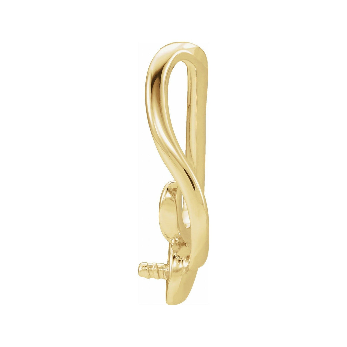 Sapphire Row Pearl Freeform Pendant (5.5 mm) setting in 14K Yellow Gold, shown without a pearl (pearl sold separately) — three-quarter view