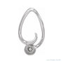 Sapphire Row Pearl Freeform Pendant setting in Platinum, shown without a pearl (pearl sold separately)