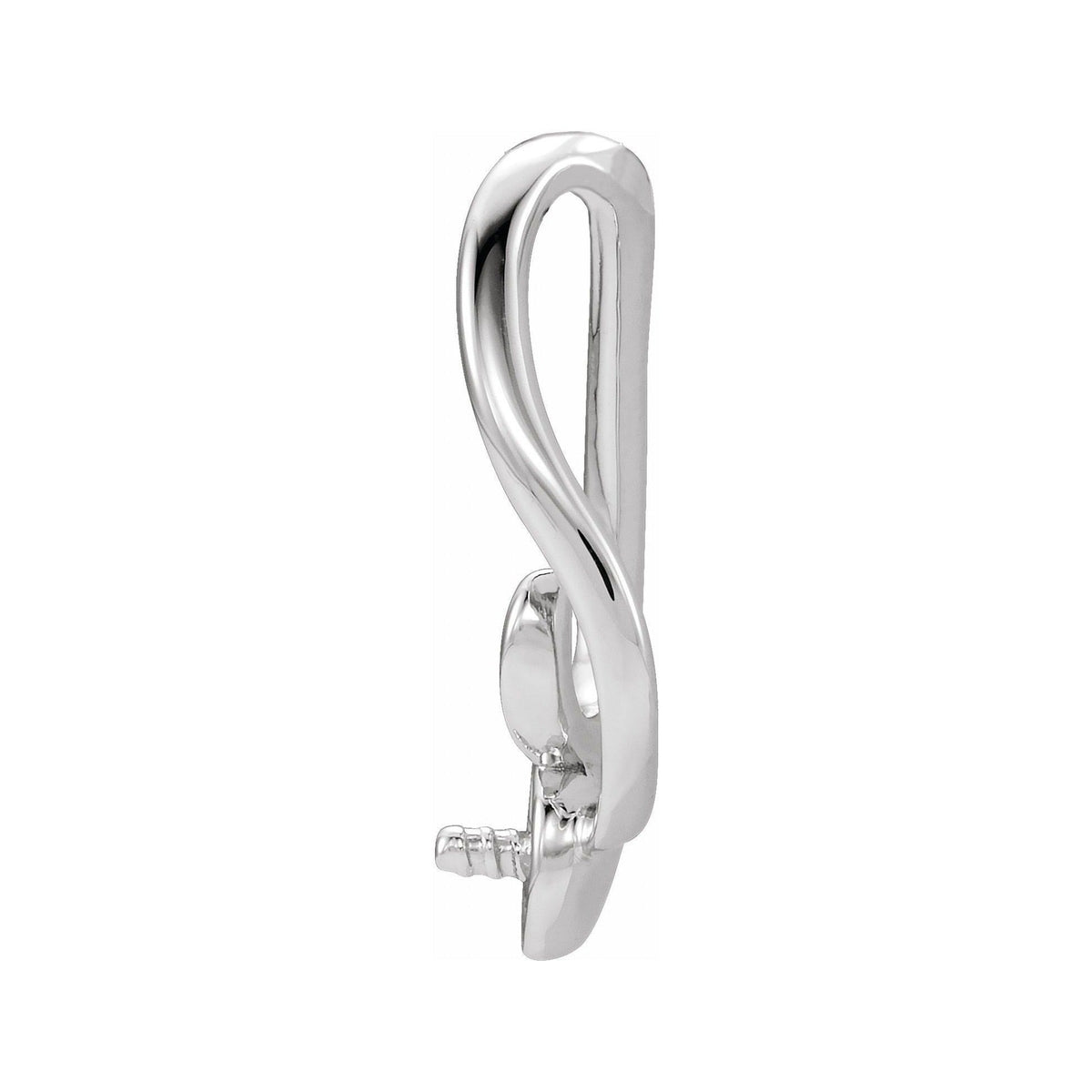 Sapphire Row Pearl Freeform Pendant (5.5 mm) setting in Platinum, shown without a pearl (pearl sold separately) — three-quarter view