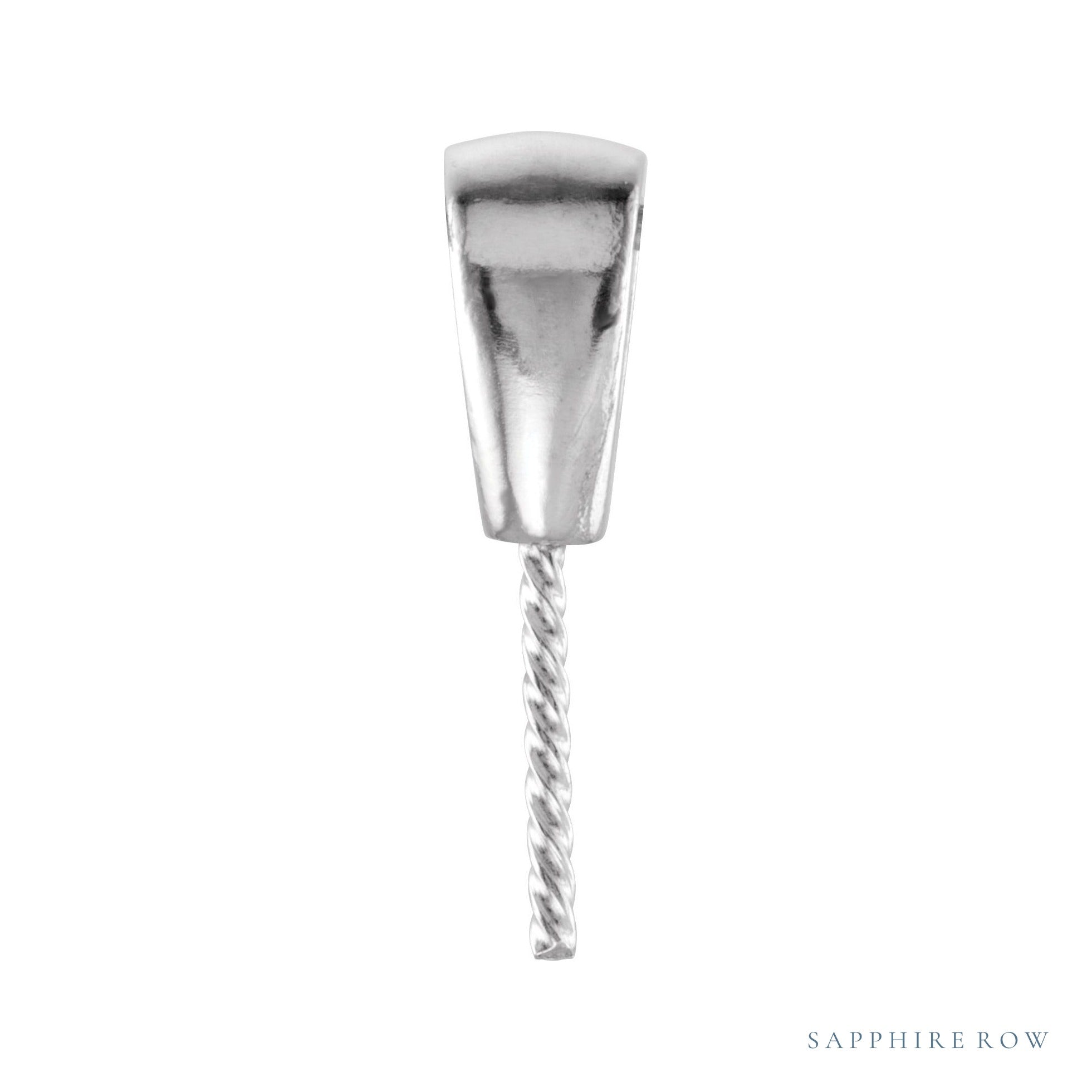 Sapphire Row Pearl Pendant setting in 14K Yellow Gold, shown without a pearl (pearl sold separately)