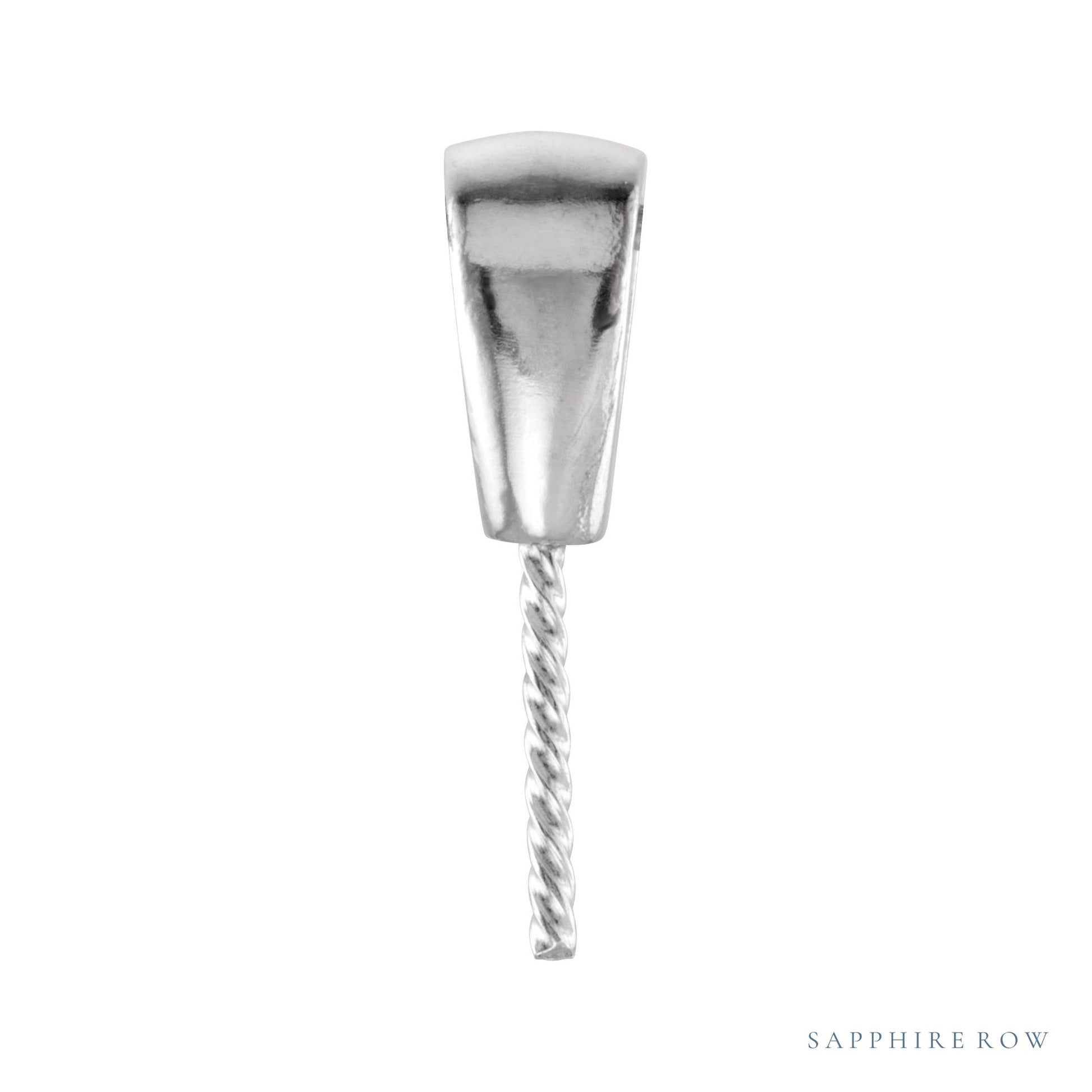 Sapphire Row Pearl Pendant setting in 14K Yellow Gold, shown without a pearl (pearl sold separately)