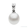 Sapphire Row Pearl Pendant setting in 14K White Gold, shown without a pearl (pearl sold separately)
