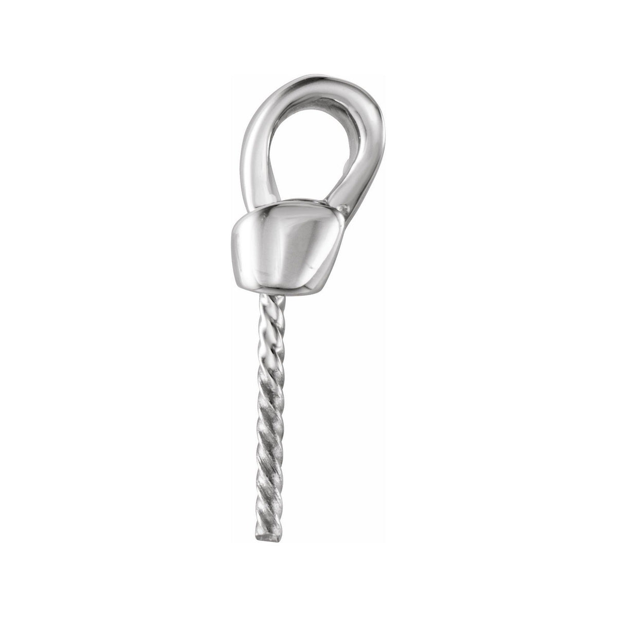 Sapphire Row Pearl Pendant (11.5 mm) setting in 14K White Gold, shown without a pearl (pearl sold separately) — three-quarter view
