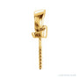 Sapphire Row Pearl Pendant setting in 14K Yellow Gold, shown without a pearl (pearl sold separately)
