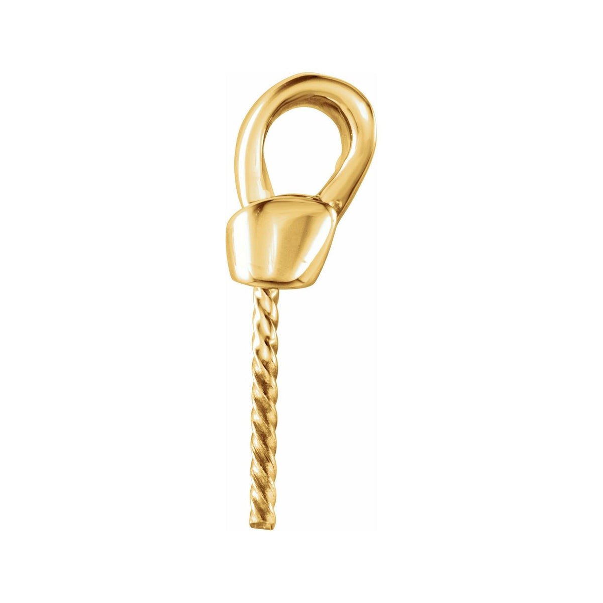 Sapphire Row Pearl Pendant (11.5 mm) setting in 14K Yellow Gold, shown without a pearl (pearl sold separately) — three-quarter view