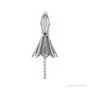 Sapphire Row Pearl Pendant setting in 14K White Gold, shown without a pearl (pearl sold separately)