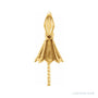 Sapphire Row Pearl Pendant setting in 14K Yellow Gold, shown without a pearl (pearl sold separately)