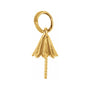 Sapphire Row Pearl Pendant (11 mm) setting in 14K Yellow Gold, shown without a pearl (pearl sold separately) — three-quarter view