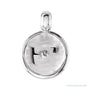 Sapphire Row Solitaire Pearl Pendant setting in 14K White Gold, shown without a pearl (pearl sold separately)