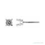 Sapphire Row Round 4-Prong Lightweight Stud Earrings setting in 14K White Gold, shown with a center stone (sold separately)